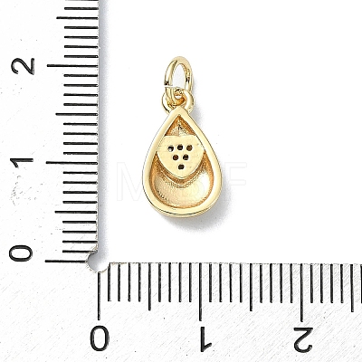 Heart Theme Brass Micro Pave Cubic Zirconia Charms KK-H475-56G-01-1