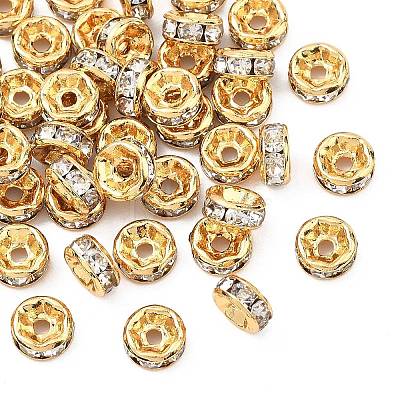 SHEGRACE Brass Micro Pave Clear Cubic Zirconia Spacer Beads XGRQ1U281-308G-1