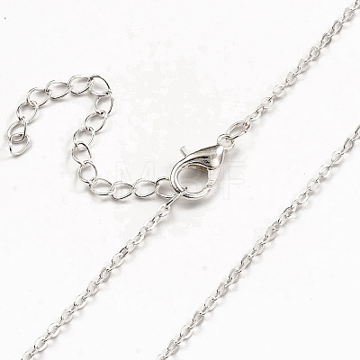 Iron Cable Chain Necklace Making MAK-I019-01B-S-1