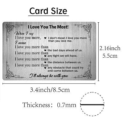 Rectangle 201 Stainless Steel Custom Blank Thermal Transfer Wallet Card DIY-WH0252-022-1