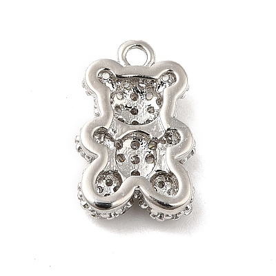 Brass Micro Pave Cubic Zirconia Pendants X-KK-Q772-05P-1