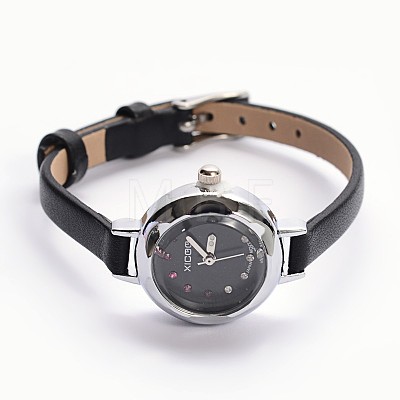 Alloy Cowhide Leather Japanese PC Movement Mechanical Wristwatches X-WACH-F007-06A-1