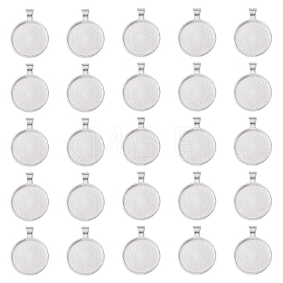 Alloy Pendant Cabochon Settings PALLOY-YW0001-69S-1