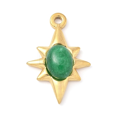 Dyed Synthetic Gemstone Pendants STAS-R162-05G-03-1