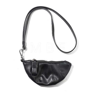 Soft Leather Croissant Clutch Bags AJEW-M043-04A-1