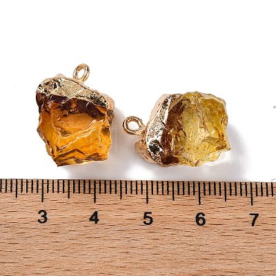 Gradient Color Resin Imitation Gemstone Resin Irregular Pendants RESI-U001-02A-1