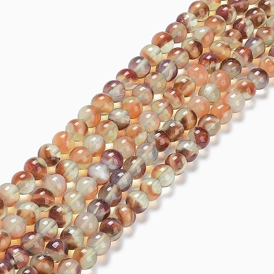 Glass Round Beads Strands GLAA-M044-01B-1