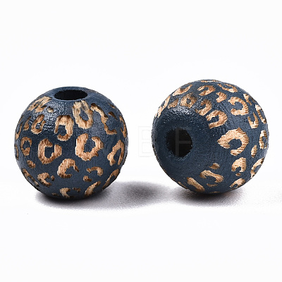 Painted Natural Wood Beads WOOD-T021-53A-03-1