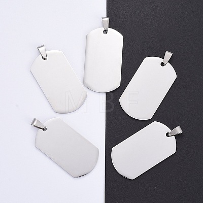 304 Stainless Steel Big Pendants STAS-TAG0001-18-1