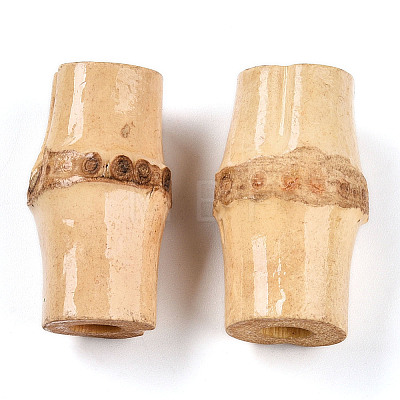 Natural Bamboo Beads WOOD-N016-55-1