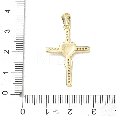 Brass Micro Pave Clear Cubic Zirconia Pendants CU-CBADD0C-05G-1