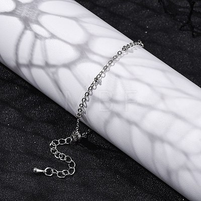 Brass Cable Chain Bracelets for Women BJEW-G735-20P-1