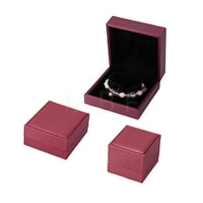 DICOSMETIC 3Pcs 3 Styles PU Leather Jewelry Storage Boxes Sets with Velvet Inside CON-DC0001-05-1