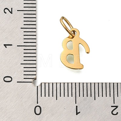 Ion Plating(IP) 304 Stainless Steel Enamel Alphabet Charms STAS-F308-02G-B-1