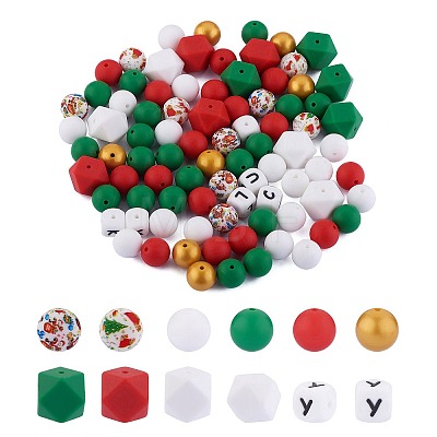 101Pcs Christmas Silicone Beads JX289A-1