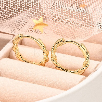 Rack Plating Twist Brass Hoop Earrings EJEW-H143-21G-1