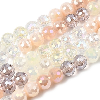 Electroplate Glass Beads Strands EGLA-D300-06-8mm-23-1