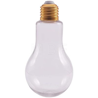 Creative Plastic Light Bulb Shaped Bottle AJEW-NB0001-05-1