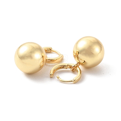 Rack Plating Brass Dangle Hoop Earrings for Women EJEW-F310-04G-1