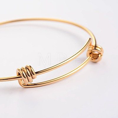 Adjustable 304 Stainless Steel Expandable Bangle Making BJEW-L523-16-1