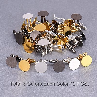 Brass Cuff Button KK-PH0034-10-1