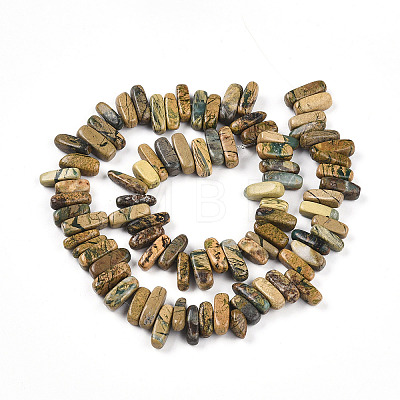 Natural Verdite Stone Beads Strands G-T140-66-1