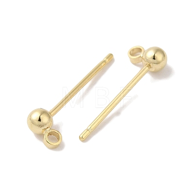 Brass Studs Earrings Finding KK-K383-03A-G-1