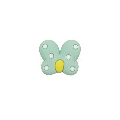 Butterfly Food Grade Eco-Friendly Silicone Focal Beads PW-WG24328-08-1