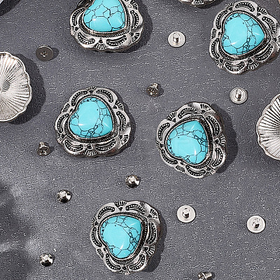 8 Bags Alloy Decorative Rivets BUTT-CP0001-21-1