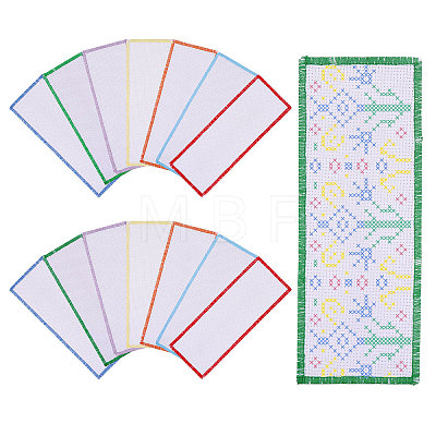 28Pcs 7 Colors Cotton Blank Bookmarks AJEW-GL0003-59-1