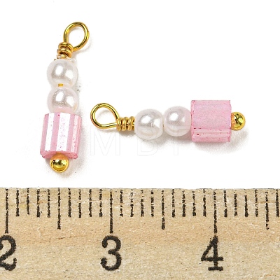 ABS Plastic Imitation Pearl Pendants KK-C046-03C-1