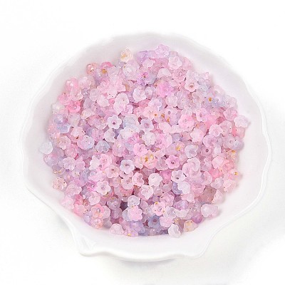 Frosted Transparent Acrylic Beads X-OACR-N137-72C-1