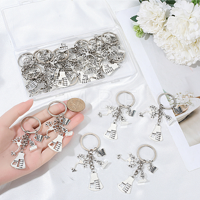 20Pcs Alloy Chemistry Theme Keychains KEYC-SC00040-1