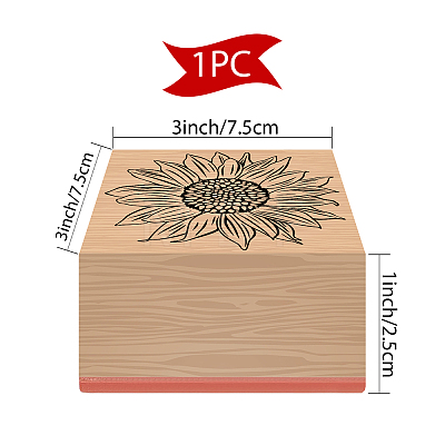 1Pc Beechwood Stamps & 1Pc Resin Stamp Sheet DIY-CP0007-96I-1