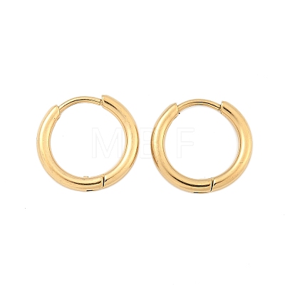 Ion Plating(IP) 304 Stainless Steel Huggie Hoop Earrings EJEW-F111A-14mm-G-1