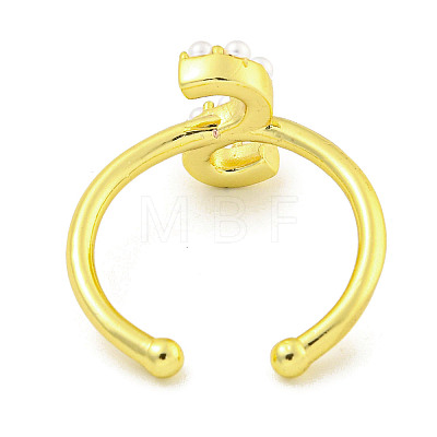 Rack Plating Brass Open Cuff Rings for Women RJEW-F162-01G-S-1