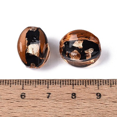 Handmade Silver Foil Glass Beads FOIL-N034-01H-1