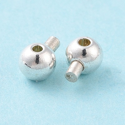 925 Sterling Silver Stopper Beads STER-D035-02S-1