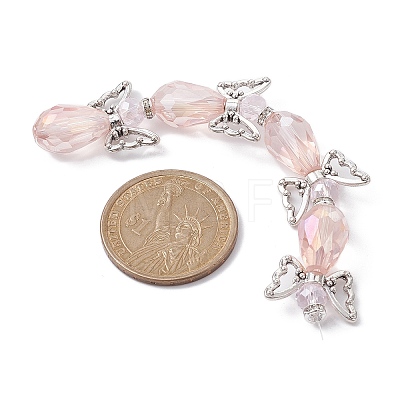 Angel Fairy Shape Electroplate Glass Beads Strands AJEW-JB01173-02-1