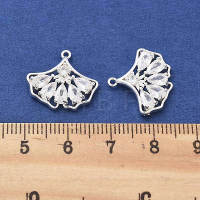 Brass Micro Pave Cubic Zirconia Pendants KK-B134-44S-1