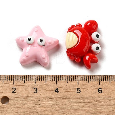 Sea Animal Theme Opaque Resin Decoden Cabochons RESI-D009-07-1
