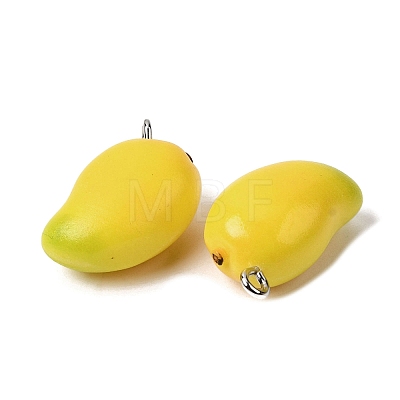 Fruit Theme Resin Pendants RESI-D018-01P-02-1