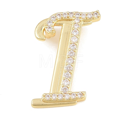 Brass Micro Pave Clear Cubic Zirconia Pendants CU-CBA8481-01G-I-1