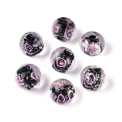 Handmade Foil Lampwork Beads LAMP-T021-33B-1