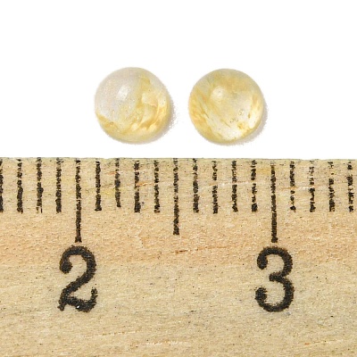 Synthetic Coffee Watermelon Stone Glass Cabochons G-H309-03-03-1