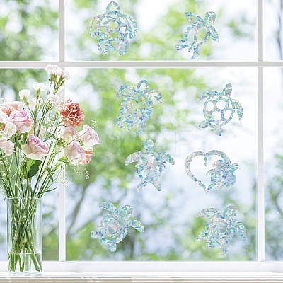 Waterproof PVC Colored Laser Stained Window Film Static Stickers DIY-WH0314-108-1