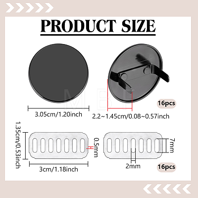 16Pcs Alloy Blank Flat Round Label Tags FIND-PH0062-03B-1
