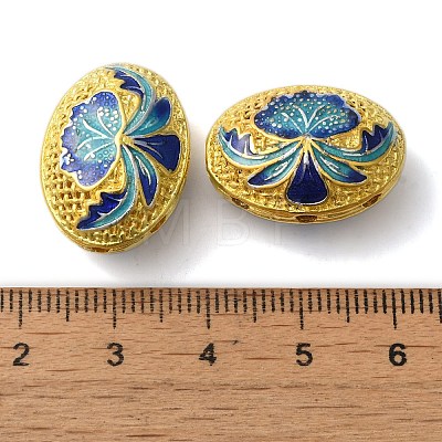 Rack Plating Brass Enamel Beads KK-P276-26A-01G-1