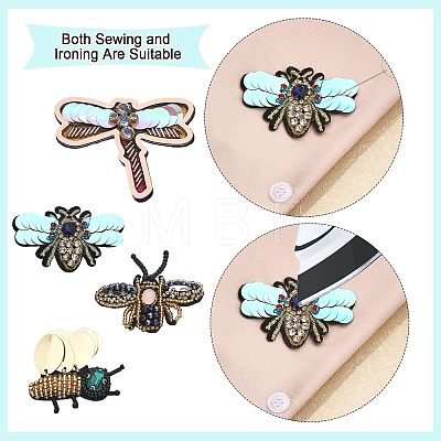 4Pcs 4 Style Cloth Sew on Patches DIY-CA0005-10-1