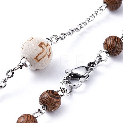 Tibetan Style Alloy Rosary Bead Necklaces NJEW-JN02455-01-1
